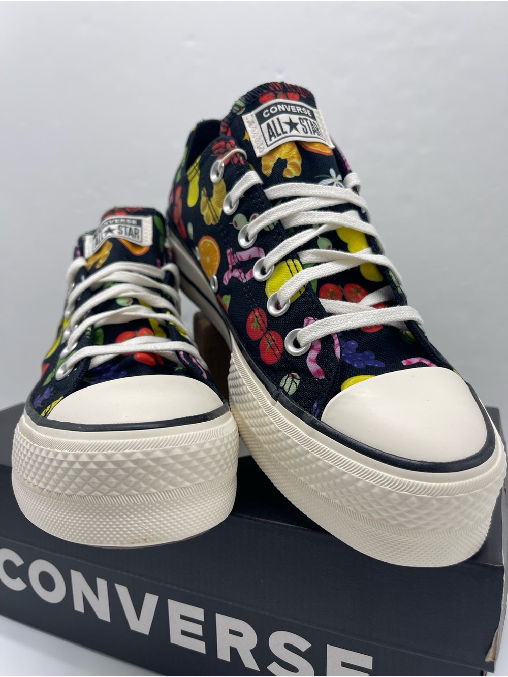 Converse A16112C CTAS LIFT OX BLACK/EGRET/BLACK Platform Sneakers - Picture 15 of 16